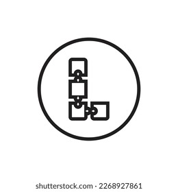 Letter L Puzzle Icon Logo Design Element. Can be used for Jigsaw, Puzzle, Teamwork, Cooperation icon