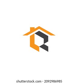 letter L R construction logo