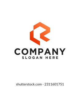 letter L and R logo icon and vector