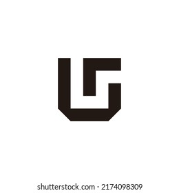 Letra L y r símbolo geométrico símbolo simple vector de logotipo