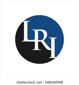 Letter L  R I Vector logo.