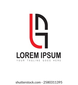 letter l and r vector logo design