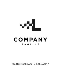 Letter L Race Flag logo icon vector template.eps