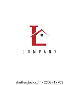 Letter L and Real Estate logo design