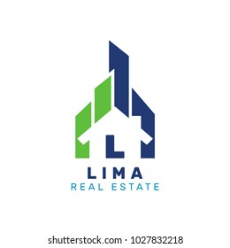 Letter L real estate vector logo template. Creative Building Concept Logo Design.