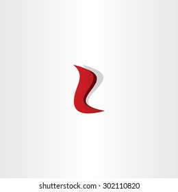 letter l red logo vector font design shape