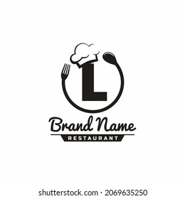 Letter L Restaurant Food Logo Design