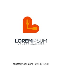 letter L restaurant logo minimalist