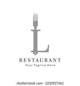 letter L restaurant logo template vector 