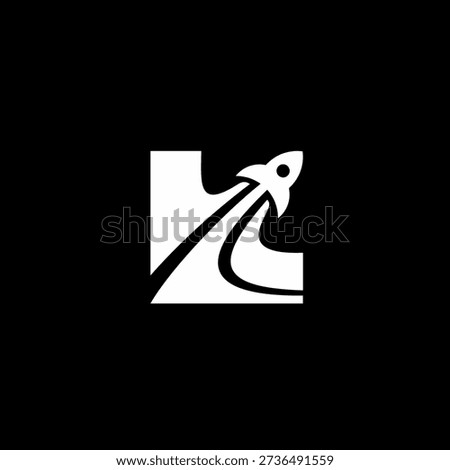 Letter L Rocket Logo Design 