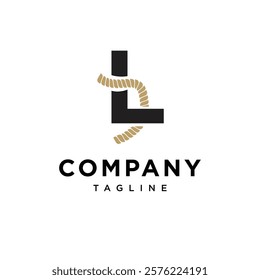 Letter L Rope Logo Icon Vector