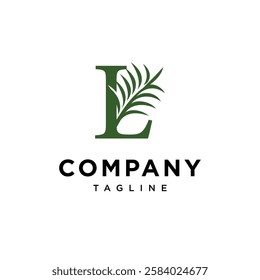 Letter L Rosemary Logo Icon Vector