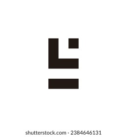 Letter L, S and E square geometric symbol simple logo vector