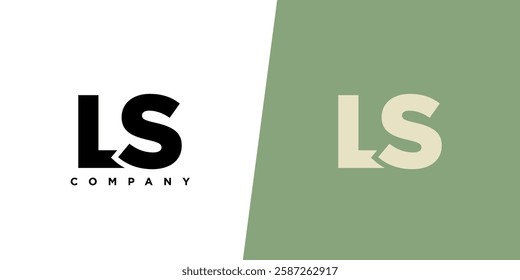 Letter L and S, LS logo design template. Minimal monogram initial based logotype.