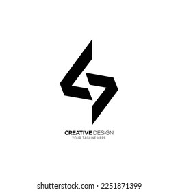 Letter L S modern monogram logo