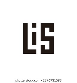 Letter L i s square geometric symbol simple logo vector