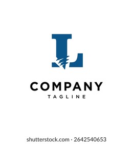Letter L Screw logo Icon Vector
