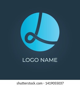 Letter "L" in shape logo isolated. Vector image