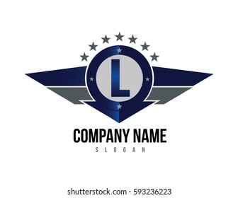 Letter L shield logo