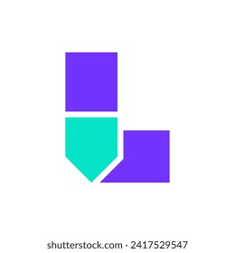 Protector L moderno logotipo simple