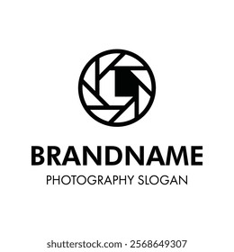 Letter L Shutter Photography Logo, for brand related to camera, lens, and aperture