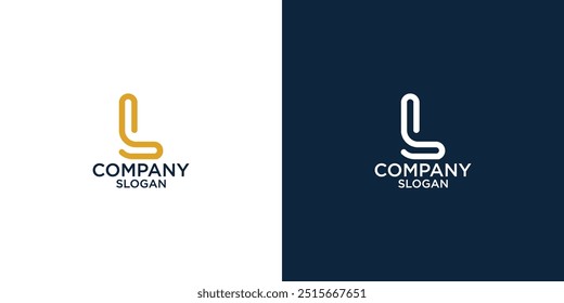 Letra L Diseño de Vector de logotipo de monograma abstracto simple
