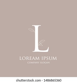 Letter L Simple and minimal botanical logo. Creative Vector logo.