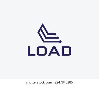 Letra L Logotipo de monograma simple