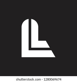 letter l simple stripes geometric line logo