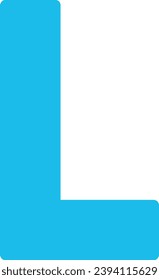 Letter L single vector line icon