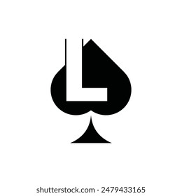 Letter L Spade Ace Creative Business Icon Logo Design