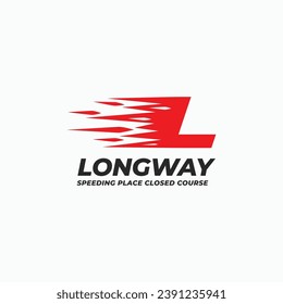 Logotipo de la letra "Velocidad rápida L". icono de monograma L geométrico abstracto