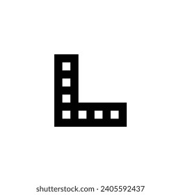 Letter L square, build geometric symbol simple logo vector