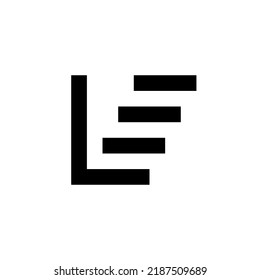 Letter L stair step logo design