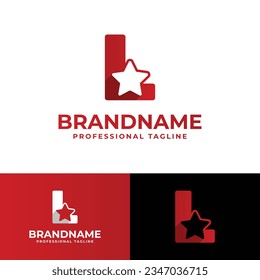 Logotipo de letra L Star, adecuado para negocios relacionados con Star con L inicial.