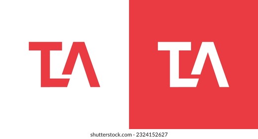 Letter L T A abstract logo design vector template