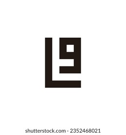 Letter L, t and g square geometric symbol simple logo vector