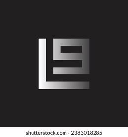 Buchstaben L, t und g Quadrat, elegantes geometrisches Symbol, einfaches Logo, Vektorgrafik