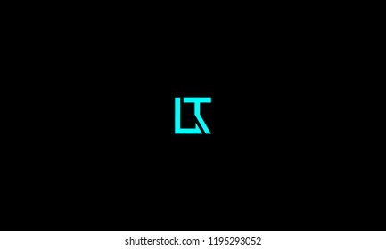 LETTER L AND T LOGO WITH NEGATIVE SPACE EFFECT FOR ILLUSTRATION OR LOGO DESIGN USE