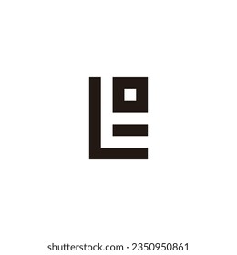 Letter L, t and o square geometric symbol simple logo vector