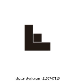 letter L and t square geometric symbol simple logo vector