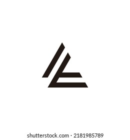 Letter l t triangle geometric symbol simple logo vector