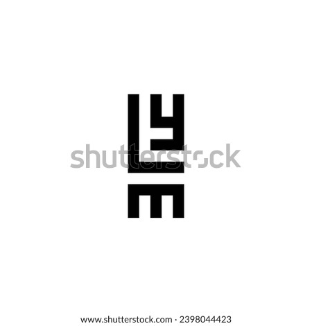 Letter L, t, y and m square geometric symbol simple logo vector