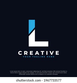 Letter L Tech Logo. Design Vector Illustration Modern Monogram Icon.