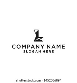 letter l technology logo design vector illustration template