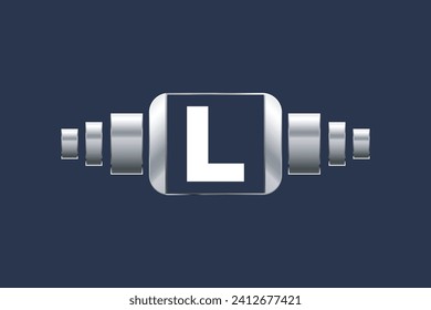 Plantilla de diseño de logotipo de tecnología de carta L