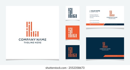 letra L tecnologia logotipo design gráfico ícone vetor modelo