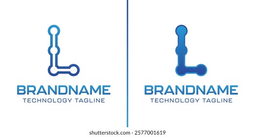 Letter L Technology Logo, symbolize progress, innovation, and digital excellence