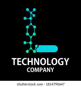 Letter l technology logo Template Illustration. geeignet für Biologie, Wissenschaft, Elektrotechnik, Energie, Marke usw.