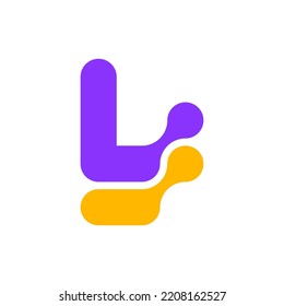 Letter L technology modern logo design